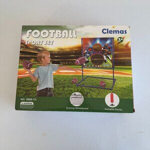 Kids Football Sport Set | Outdoor Toss Game w/ Pump & Scoreboard